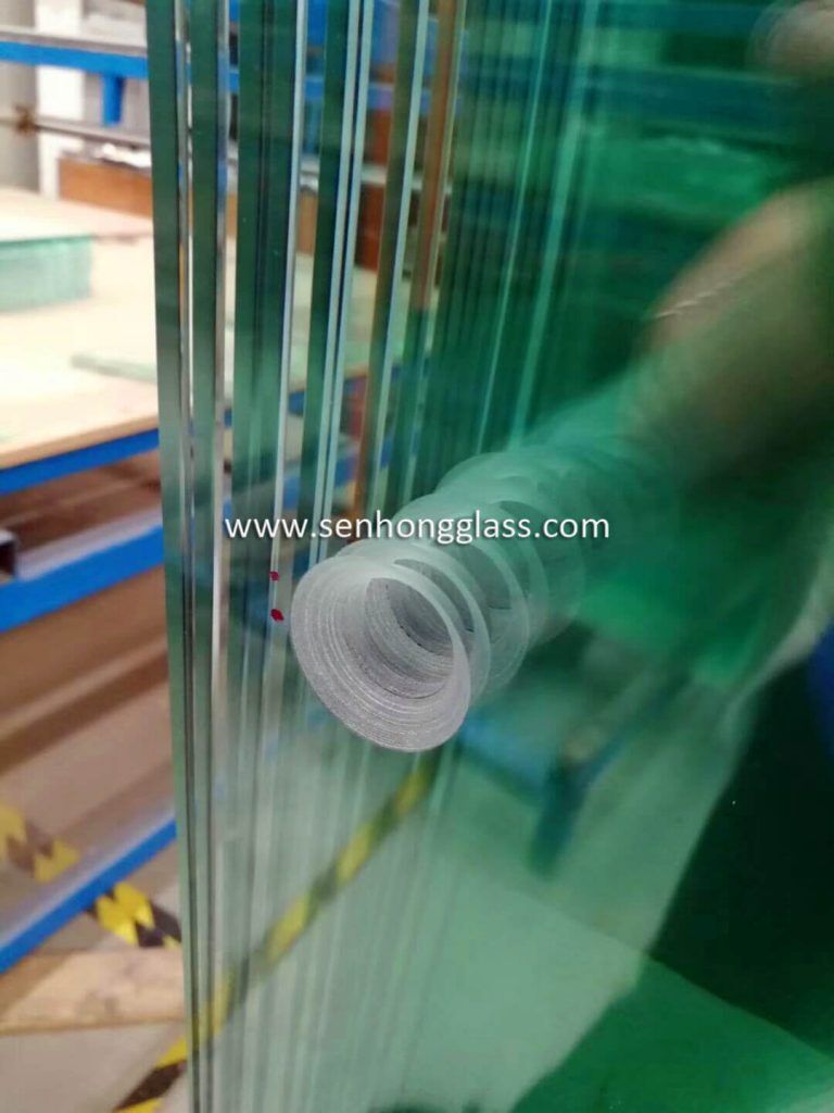 China tempered glass with countersunk holes 1-1