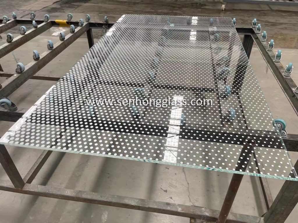 silk screen ceramic pattern tempered glass 1
