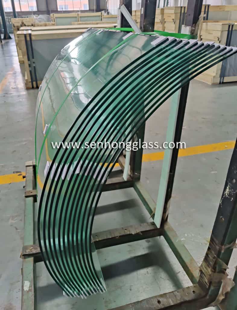 8mm curved tempered glass with small radius Shandong Senhong Glass 4